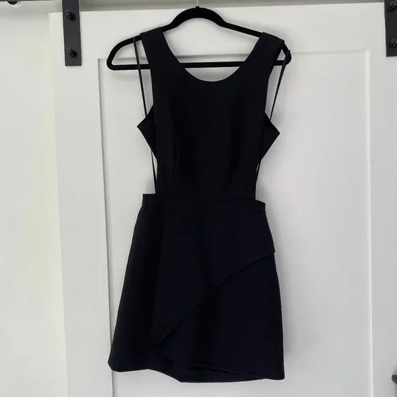 strapless open back dress Asymmetrical Jersey Gown  BCBGMAXAZRIA